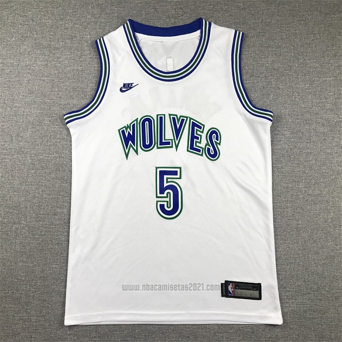 Camiseta Nino Minnesota Timberwolves Anthony Edwards #5 Classic 2023-24 Blanco